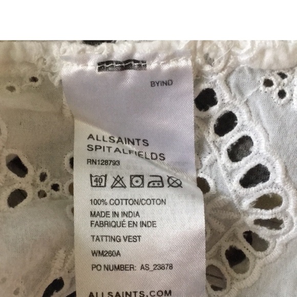 AllSaints Tatting Vest - Picture 5 of 5